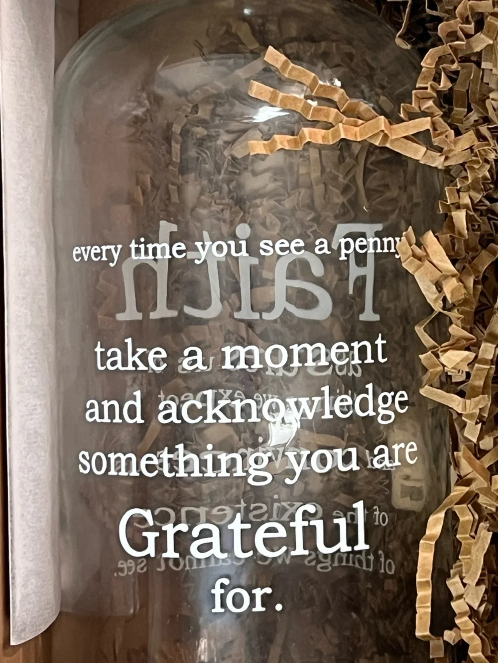 Studio Pennylane Faith & Gratitude Clear Apothecary Jar